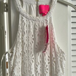 Lilly Pulitzer White Lace Sleeveless Top